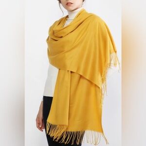 Yellow Pashmina Scarf for Women Shawl Wrap 70X27 inches length